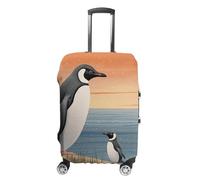 JKLQWH Hand Drawn Penguin Luggage Cover Personalization Suitcase Covers Protector Elastic Washable Baggage Cover Anti-Scratch For Traveling, Aircraft Consignment, style, L