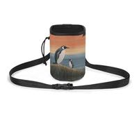 JKLQWH Hand Drawn Penguin Printed Pet Training Package Dog Walking Fanny Pack Dog Training Treat Pouch Portable Pet Pocket Puppy Treat Bag Pets Outdoor