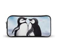 JKLQWH I Love Penguins Pencil Case Large Capacity Makeup Bag Portable Pencil Pouch For Office Supplies Travel Cosmetic Bags