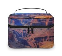 JKLQWH Makeup Bag Beauty Grand Canyon Printed Large Capacity Travel Make Up Bag for Cosmetics Vertical Storage Water-Resistant Leather Toiletry Organizer Skincare Makeup Organizer Bag, Beauty Grand