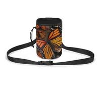 JKLQWH Monarch Butterflies Printed Pet Training Package Dog Walking Fanny Pack Dog Training Treat Pouch Portable Pet Pocket Puppy Treat Bag Pets Outdoor
