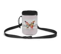 JKLQWH Music Butterfly Printed Pet Training Package Dog Walking Fanny Pack Dog Training Treat Pouch Portable Pet Pocket Puppy Treat Bag Pets Outdoor