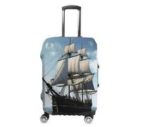 JKLQWH Old Sailing Ship Luggage Cover Personalization Suitcase Covers Protector Elastic Washable Baggage Cover Anti-Scratch For Traveling, Aircraft Consignment, style, L