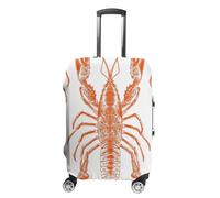JKLQWH Orange Shrimp Pattern Luggage Cover Personalization Suitcase Covers Protector Elastic Washable Baggage Cover Anti-Scratch For Traveling, Aircraft Consignment, style, L