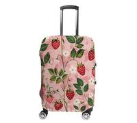 JKLQWH Peach Strawberry Print Luggage Cover Personalization Suitcase Covers Protector Elastic Washable Baggage Cover Anti-Scratch For Traveling, Aircraft Consignment, style, M