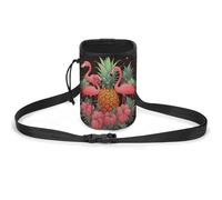 JKLQWH Pineapple Flamingos Printed Pet Training Package Dog Walking Fanny Pack Dog Training Treat Pouch Portable Pet Pocket Puppy Treat Bag Pets Outdoor