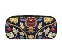 JKLQWH Pu Leather Pencil Case Waterproof Big Capacity Hand Drawn Pomegranate Pencil Pouch With Zipper Portable Pencil Bag For Office Supplies Makeup Bag
