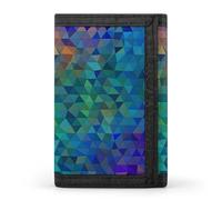 JKLQWH Rainbow Triangle Wallet Portable Slim Trifold Wallet Pocket Credit Card Holders Outdoor Travel Purse For Women Men