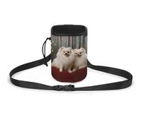 JKLQWH Short-haired Pomeranian Dog Printed Pet Training Package Dog Walking Fanny Pack Dog Training Treat Pouch Portable Pet Pocket Puppy Treat Bag Pets Outdoor