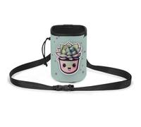 JKLQWH Smiling Succulents Printed Pet Training Package Dog Walking Fanny Pack Dog Training Treat Pouch Portable Pet Pocket Puppy Treat Bag Pets Outdoor