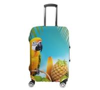 JKLQWH Summer Parrot Pineapple Birds Luggage Cover Personalization Suitcase Covers Protector Elastic Washable Baggage Cover Anti-Scratch For Traveling, Aircraft Consignment, style, M