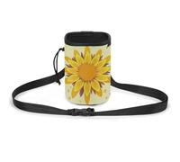 JKLQWH Sunflower Beauty Printed Pet Training Package Dog Walking Fanny Pack Dog Training Treat Pouch Portable Pet Pocket Puppy Treat Bag Pets Outdoor