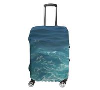 JKLQWH The Deep Blue Sea Luggage Cover Personalization Suitcase Covers Protector Elastic Washable Baggage Cover Anti-Scratch For Traveling, Aircraft Consignment, style, Small