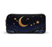 JKLQWH There Are Stars And Moon on It Pencil Case Large Capacity Makeup Bag Portable Pencil Pouch For Office Supplies Travel Cosmetic Bags
