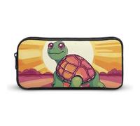 JKLQWH Turtle in The Sun Pencil Case Large Capacity Makeup Bag Portable Pencil Pouch For Office Supplies Travel Cosmetic Bags