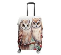 JKLQWH Two Owls on The Tree Luggage Cover Personalization Suitcase Covers Protector Elastic Washable Baggage Cover Anti-Scratch For Traveling, Aircraft Consignment, style, XL