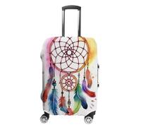 JKLQWH Watercolor Dream Catcher Luggage Cover Personalization Suitcase Covers Protector Elastic Washable Baggage Cover Anti-Scratch For Traveling, Aircraft Consignment, style, M