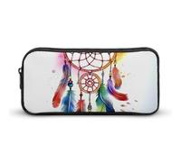 JKLQWH Watercolor Dream Catcher Pencil Case Large Capacity Makeup Bag Portable Pencil Pouch For Office Supplies Travel Cosmetic Bags