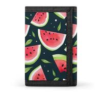 JKLQWH Watermelon Pattern Wallet Portable Slim Trifold Wallet Pocket Credit Card Holders Outdoor Travel Purse For Women Men
