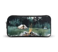JKLQWH Wilderness Nature Camping Pencil Case Large Capacity Makeup Bag Portable Pencil Pouch For Office Supplies Travel Cosmetic Bags