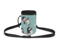JKLQWH Winter Christmas Penguins Printed Pet Training Package Dog Walking Fanny Pack Dog Training Treat Pouch Portable Pet Pocket Puppy Treat Bag Pets Outdoor