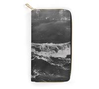 JKLQWH Womens Wallet Abstract Grainy Pictureprinted Long Slim Card Holder Case Minimalist Coin Purse Zip Clutch Wallets for Dult Coin Purse, Abstract Grainy Picture, 19.7x10.5cm