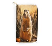 JKLQWH Womens Wallet Hand Drawn Groundhogprinted Long Slim Card Holder Case Minimalist Coin Purse Zip Clutch Wallets for Dult Coin Purse, Hand Drawn Groundhog, 19.7x10.5cm, Minimalist