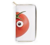 JKLQWH Womens Wallet Smiling Succulents I Love You from My Head Tomatoesprinted Long Slim Card Holder Case Minimalist Coin Purse Zip Clutch Wallets for Dult Coin Purse, Smiling Succulents I Love You
