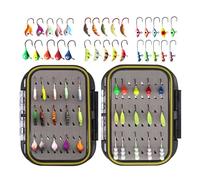 jklymm 30 / 36pcs Ice Fishing Gears with Storage Box Small Baits Sinking Metal Jigging Hard Baits Ice Lure Set for Bass Cold Weather Gears