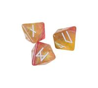 jklymm 3pcs 8 Sided Divination Prediction Game Dices Exquisites Polyhedral Runes for Strategic Tabletop Double Color