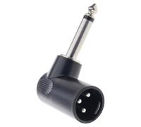 jklymm 3Pin XLR to 6.35mm Right Corner Sound Processor Outlet for Studio Microphones and Enhancers with Permanent Polystyrene Housing