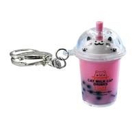 jklymm Cartoon Bubble Teas Keychain Acrylic Backpack Pendants Milk Teas Chain Charm Ornament Keyring Jewelry Acrylic Chain