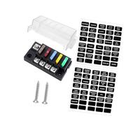 jklymm Compact Automotive Power Distribution Box with 40A Per Circuit Capacity and Visual Alert Feature Terminal Blend Block