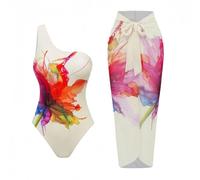 jklymm Low Maintenance Women Swimsuit Two Piece Set Including Flower Cover Breathable Polyester Texture for Amusement Tasks Comfortable Swimsuit