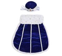 jklymm Popular Dog Apparel Set Cloaks and Crown Hat Set Easy to Wear Pet Costume for Breeds Daily Activity and Halloween Event Halloween Pet Costume