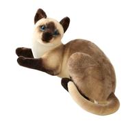 jklymm Realistic Siamese Cats Plush Figure Dolls with Detailed Embroidery for Bedroom and Living Room Display Accessories Realistic Plush Cats Toy