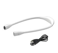 jklymm Rechargeable Neck Mounted Book Light Adjustable Brightness 3 Color Temperatures Eye Caring 1000mAh Battery USB C LED Reading Light