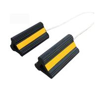 jklymm Strong Easy Carry Vehicle Wheel Stops Not Slip Parking Blocks Rubber Tire Chock Anti Roll Aid for SUV Car General Tire Brake Wedges