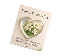 jklymm Unique Easter Pocket Hug Card Crafted From Synthetic Resin Featuring Hugging Design for Holiday Gifting Individual Expression and Portable Keepsakes Keychain Card