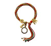 jklymm Unique Tibetan Bangle Charming Handcrafted Tibetan with Pendant Fringe Hand Strings Adornment Secret Note Locket