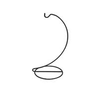 jklymm Versatile Hook for Glass Ornaments Iron Glass Ball Hook Shaped Flower Pots Display Stand Stylish Home Decorations Display Cabinet Accessory