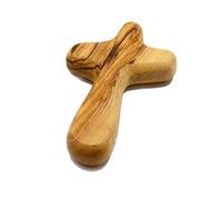 jklymm Wooden for Cross Hand Held Comfort for Religious Gift Clinging for Palm for Prayer Handheld Crucifix
