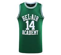 JKNAKN The Fresh Prince of Bel Air 25 Carlton Banks Basketball Jersey,90s Hip Hop Clothes for Party Men, 14 Green, XXL