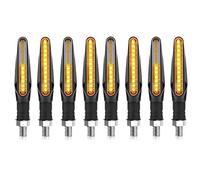 JKNONCBSG Indicators Flowing Motorbike Motorcycle Turn Signals Amber Flasher Flowing Water Built Relay 12LED 10MM Signal Lamp Flashing Lights