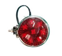 JKNONCBSG Motorcycle License plate light Motorcycle Red LED Tail Light Brake Steering Stop Motorbike 12V Red/black Lampshade Retro Metal Rear Lamp