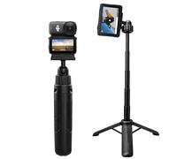 Jkoailiwi 15.75'' Reinforced Selfie Stick Tripod for DJI Osmo Action 6/Nano | 3-Keel Enhanced Extendable Tripod, N55 Magnetic Mount, Ultra Light Portable Vlogging Pole Handle Grip for Travel Shooting