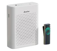 Jkoailiwi Newest Voice Amplifier Wireless Microphone, Classroom Microphone for Teachers, PA System with Wireless Microphone and Speakers for Yoga, Meetings, Speeches, and Tours, White