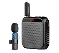 Jkoailiwi Voice Amplifier with Wireless Lapel Microphone, Personal Teachers Microphone for Classroom, Portable Megaphone Speaker Headset System, Wireless Voice Amplifier for Tour Guide/Yoga