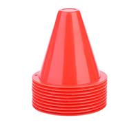 JKOKPMG 10PCS Soccer Training Cones with Stable Base, Bright Football Marker Cones for Agility Drills, Portable Sport Training Equipment for Football, Soccer Practice and Outdoor (Red)