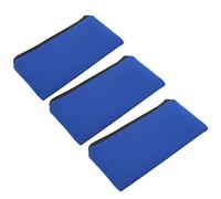 JKOKPMG 3pcs Neoprene Pencil Case Soft Skin Friendly Pen Bag Large Capacity Portable Storage for School Office Camping Travel 5 x 10 x 20cm (Blue)